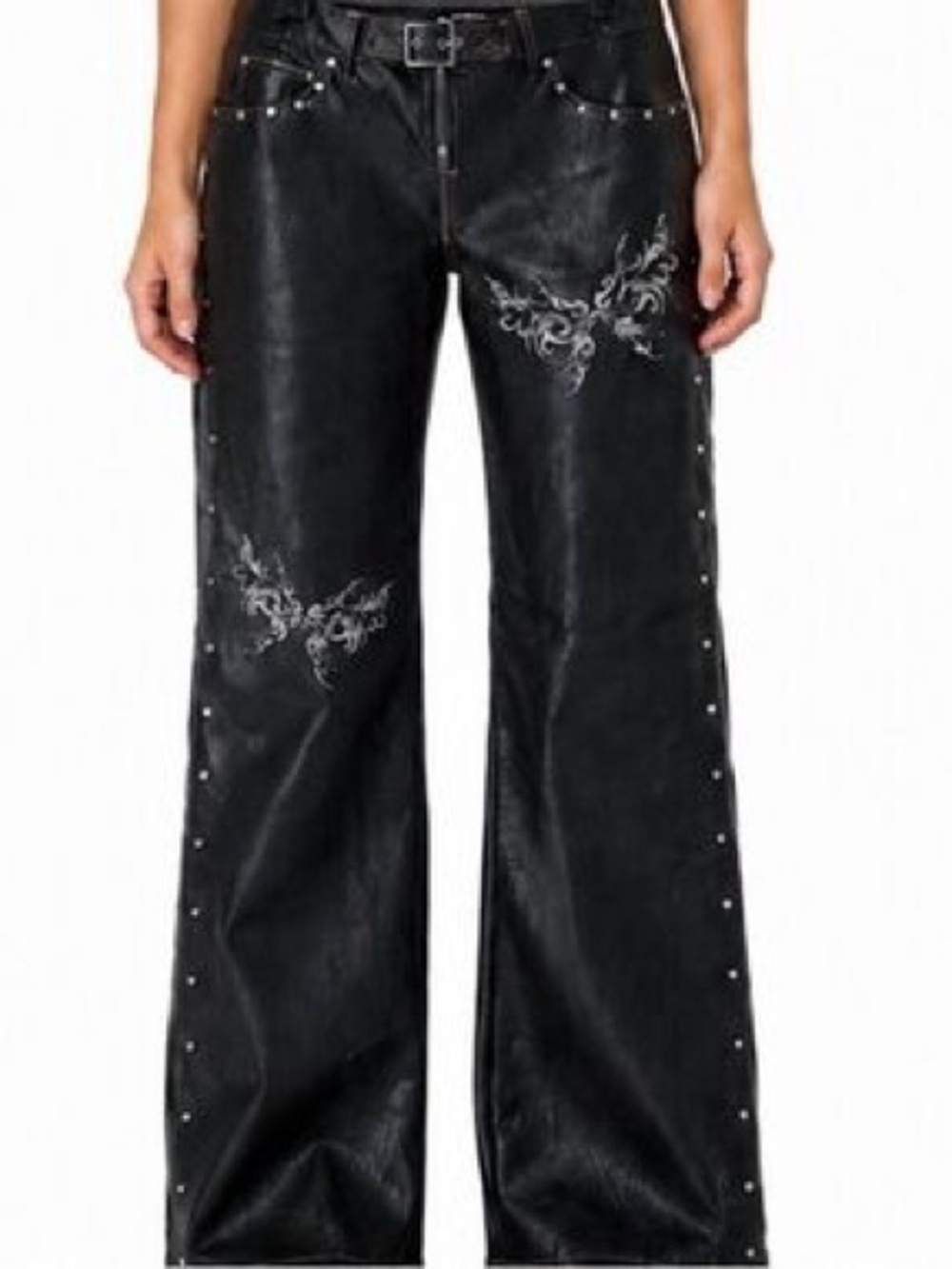 I.AM.GIA Neilina Black Faux Leather Pants - Size Medium - EUC
